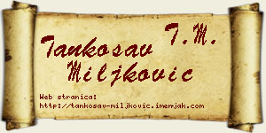 Tankosav Miljković vizit kartica